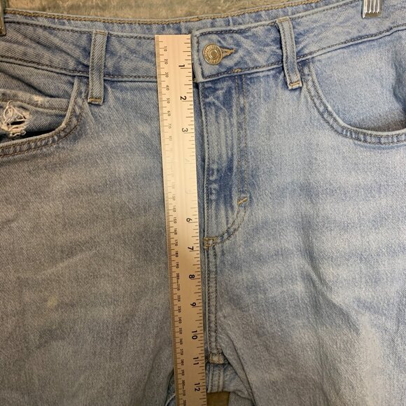 Forever 21 Women 90s Baggy Loose Destroyed High Rise Light Wash Denim Jeans 29 - Picture 8 of 11